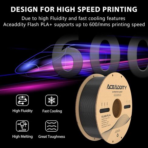 PLA+ Filament 1.75mm, Flash PLA High Speed 3D Printer Filament, Dimensional Accuracy +/- 0.02mm, 1kg(2.2lbs) Cardboard Spool 3D Printing Filament Fits for Most FDM 3D Printers (1kg Red) in Saudi Arabia
