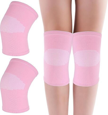 WLLHYF Kids Knee Sleeve Brace 1 Pair Children Knee Support Pad Breathable Elastic Soft Knee Protectors for Kids Child Girls Boys Teens Basketball Volleyball Sports (Medium) in Saudi Arabia