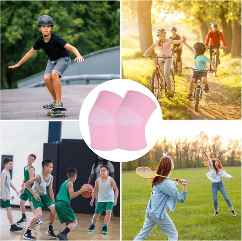 WLLHYF Kids Knee Sleeve Brace 1 Pair Children Knee Support Pad Breathable Elastic Soft Knee Protectors for Kids Child Girls Boys Teens Basketball Volleyball Sports (Medium) in Saudi Arabia