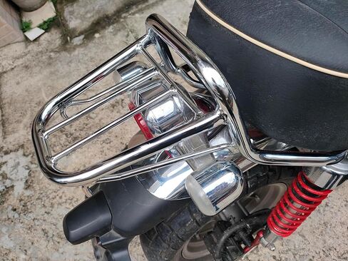 رف أمتعة للحامل الخلفي من الفولاذ للدراجات النارية Fsdatongdazi مناسب للقرد 125 Z125 (كروم) in Kuwait