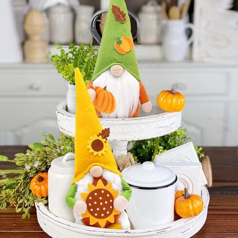 سقوط التماثيل الخريف التماثيل صبي وفتاة اليقطين عباد الشمس الشمال السويدية نيس تومتي قزم قزم عيد الشكر هدية مزرعة صينية متدرجة ديكور المنزل الخريف ديكور الحلي المنزلية، مجموعة من 2 in Kuwait