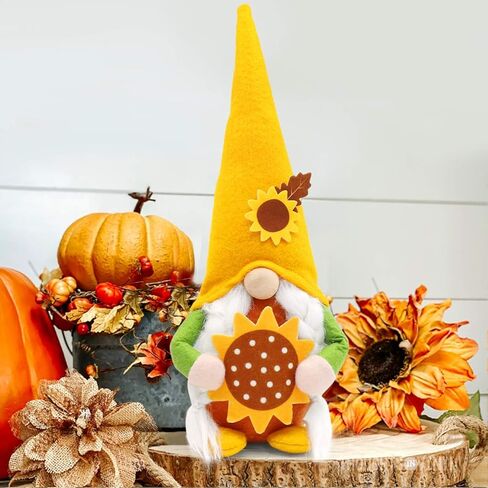 سقوط التماثيل الخريف التماثيل صبي وفتاة اليقطين عباد الشمس الشمال السويدية نيس تومتي قزم قزم عيد الشكر هدية مزرعة صينية متدرجة ديكور المنزل الخريف ديكور الحلي المنزلية، مجموعة من 2 in Kuwait