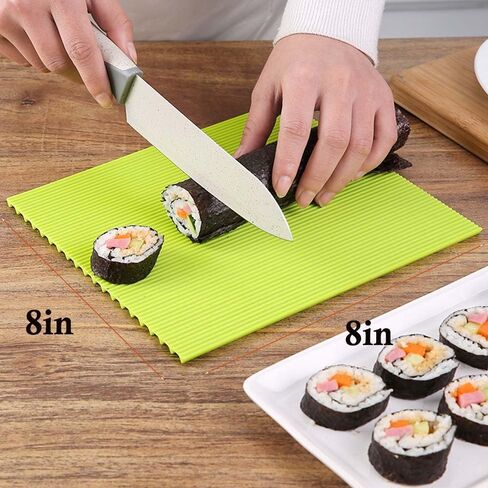 Silicone Sushi Making Kit Sushi Mat Sushi Roller for Beginner Rice Rolling Mat Non Stick Japanese Reusable Sushi Plate Mat Homemade for Kitchen DIY Spam Musubi Mold in Saudi Arabia