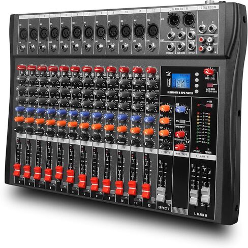 GX6 Professional Sound Board Console 6 Channel Mixer Desktop System Interface Digital USB Computer MP3 Input 48V Phantom Power Stereo DJ Mixer (GX6) in Saudi Arabia