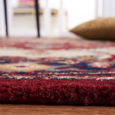 سجادة SAFAVIEH Heritage Collection مقاس 6 أقدام مربعة حمراء HG625A مصنوعة يدويًا من الصوف الشرقي الفاخر in Saudi Arabia