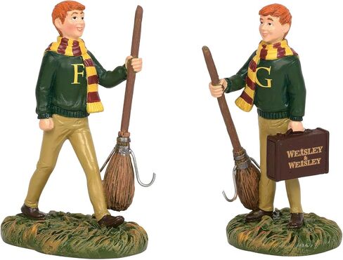 Department 56 Harry Potter Village Accessories Fred and George Weasley Figurine Set, 3.1 Inch, Multicolor in Saudi Arabia