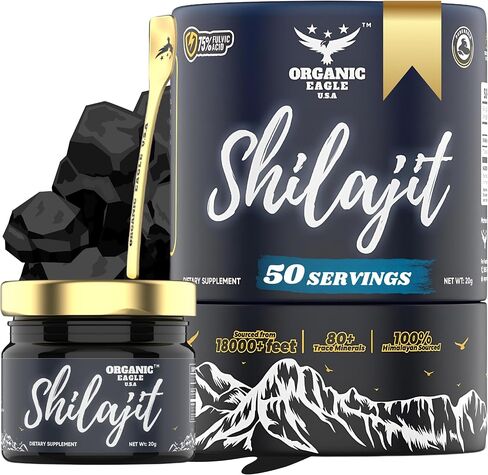 Pure Organic Shilajit Resin, A+ Grade with No Added Sugar | 80+ Essential Trace Minerals & 75%+ Fulvic Acid | Natural Energy and Immunity Booster for Men & Women | with Lab Test Report | 50 Servings in Saudi Arabia