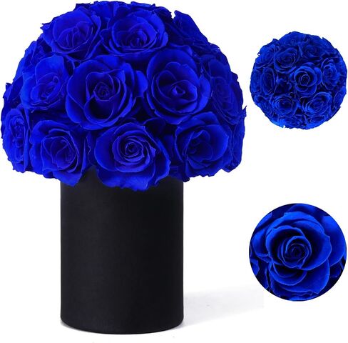 ANLUNOB Gift 20-Piece Forever Rose Round Barrel Preserved Roses Forever Flowers for Delivery Prime Mothers Day & Valentines Day for Wife Girlfriend in Saudi Arabia