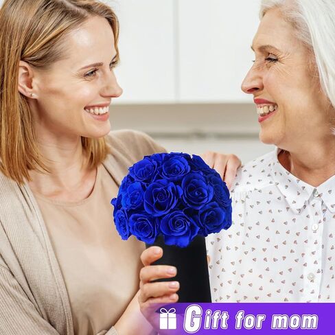 ANLUNOB Gift 20-Piece Forever Rose Round Barrel Preserved Roses Forever Flowers for Delivery Prime Mothers Day & Valentines Day for Wife Girlfriend in Saudi Arabia