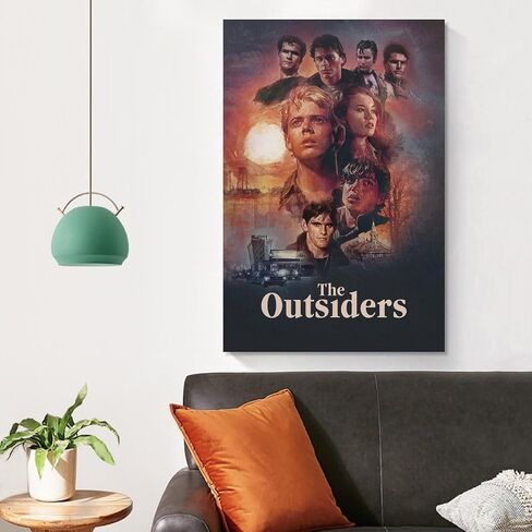 LETISR The Outsiders ملصق فيلم عتيق HD ديكور حديث على القماش جدار الفن غرفة اللوحة الجمالية لغرفة النوم العائلية وغرفة المعيشة والنوم ديكو 12 × 18 بوصة (30 × 45 سم)، نمط غير إطار in Saudi Arabia