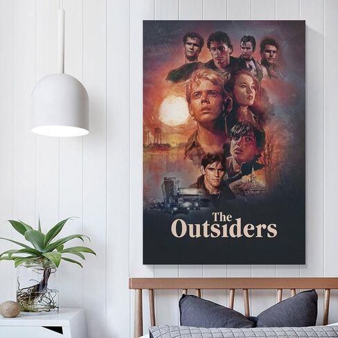 LETISR The Outsiders ملصق فيلم عتيق HD ديكور حديث على القماش جدار الفن غرفة اللوحة الجمالية لغرفة النوم العائلية وغرفة المعيشة والنوم ديكو 12 × 18 بوصة (30 × 45 سم)، نمط غير إطار in Saudi Arabia