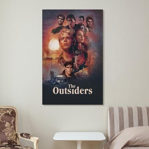 LETISR The Outsiders ملصق فيلم عتيق HD ديكور حديث على القماش جدار الفن غرفة اللوحة الجمالية لغرفة النوم العائلية وغرفة المعيشة والنوم ديكو 12 × 18 بوصة (30 × 45 سم)، نمط غير إطار in Saudi Arabia