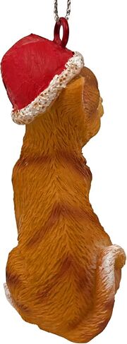 Cat Figurine Christmas Ornaments (Orange Tabby) in Saudi Arabia