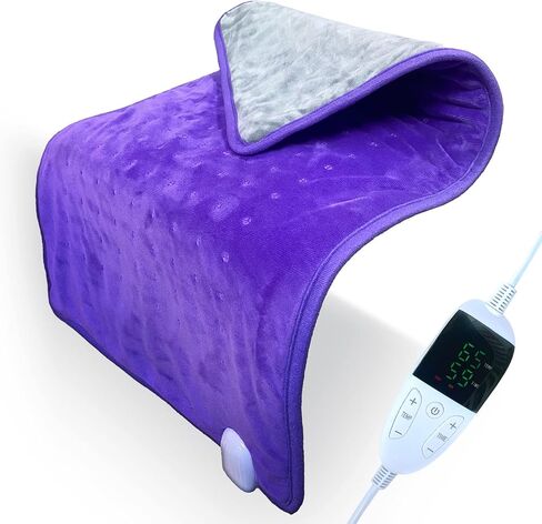 TWELVECHENG® Heating Pad XL Electric Heating Pad for Back Pain Relief,Cramps,Neck and Shoulder XL Heating Pads with auto Shut Off Large Purple Heating Pad The Best Gift for Mom (12 * 24) in Saudi Arabia