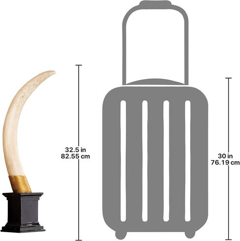 Design Toscano British Colonial Elephant Tusk Sculptural Trophy, Single in Saudi Arabia