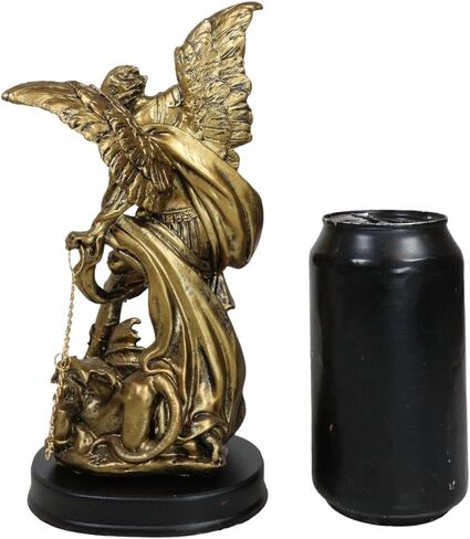Ebros Byzantine Eastern Orthodox Catholic Church Archangel of The Angelic Council Statue 8" Tall Figurine with Brass Name Plate Wooden Base (Michael General of God's Army) in Saudi Arabia