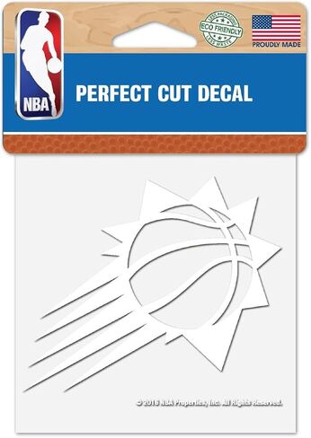 ملصق لاصق أبيض من WinCraft NBA Phoenix Suns مقاس 10.16 سم × 10.16 سم in Saudi Arabia