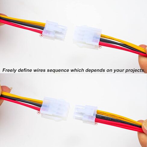 MX 5557 4.2MM 2x3 Pin Male Female Connector Socket Kit Total 1 Sets with 24Pcs 210MM 18AWG Pre-Crimped Cables Wire 6 Pole Circuits 3 Pin Connector in Kuwait