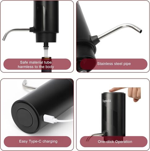 جهاز سكب مهوية النبيذ الكهربائي، وعاء النبيذ الأوتوماتيكي بلمسة واحدة وموزع النبيذ مضخة مؤكسد النبيذ للنبيذ الأحمر والأبيض in Kuwait