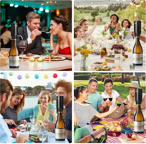 جهاز سكب مهوية النبيذ الكهربائي، وعاء النبيذ الأوتوماتيكي بلمسة واحدة وموزع النبيذ مضخة مؤكسد النبيذ للنبيذ الأحمر والأبيض in Kuwait