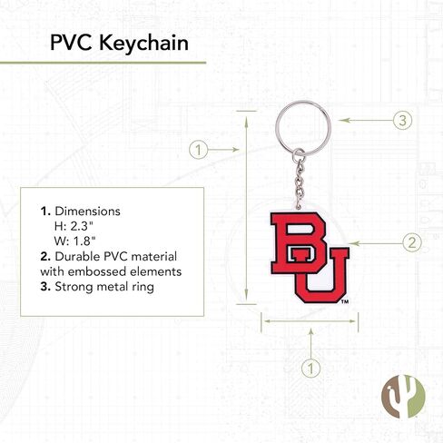 Desert Cactus Boston University Keychain Car Keys Holder (PVC A) in Kuwait