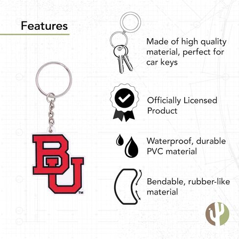 Desert Cactus Boston University Keychain Car Keys Holder (PVC A) in Kuwait