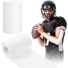 Sosation 2 Rolls 21.87 Yards Turf Tape Athletic Sports Tape No Sticky Residue Gymnastics Tape for Trainers Fingers Ankles Foot on Football, Baseball, Boxing, Soccer, Hockey Stick, Basketball (White)