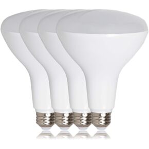 Maxxima BR40 LED Light Bulbs - 3000K Warm White Flood Light, 1100 Lumens, 12 Watt or 75 Watt Equivalent Dimmable Bulbs, Energy Star Rated, Perfect for Kitchen, Bedroom, and Living Room Use - 4 Pack