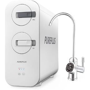 نظام التناضح العكسي PUREPLUS بدون خزان تحت الحوض، نظام تصفية المياه 600GPD RO، 1.5:1 نقي للتصريف، شاشة TDS، يقلل TDS، نظام فلتر RO تحت الحوض in Kuwait