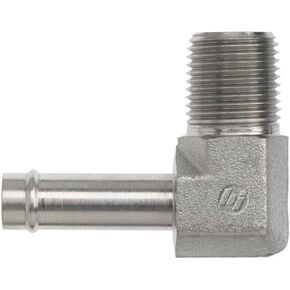 Brennan Industries 4501-08-08-FG تركيب أنبوب الكوع من الفولاذ المطروق 90 ​​درجة، 1/2 بوصة - 14 خيط NPTF، 1/2 بوصة خرطوم بارب × 1/2 بوصة ذكر NPTF in Kuwait