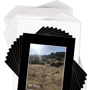 A Plus Max 16x20 inches Black Mat Board + Backing Board + Clear Bag, Pack of 20 in Kuwait