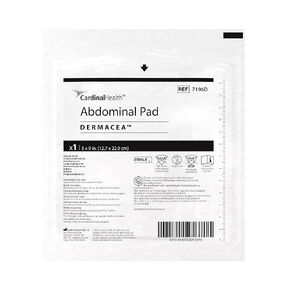 Abdominal Gauze Pad, Sterile, 5 x 9IN, Case of 432
