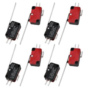 مفتاح حد صغير مع ذراع رافعة مفصلية طويلة مستقيمة SPDT لـ Arduino V-153-1C25-8PCS