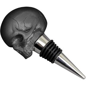 Iron & Glory | Decorative Skull Wine Stopper | Novelty Wine Bottle Stopper | Skull Decor & Goth Accessories | Halloween Wine Stoppers | Gothic Wine Accessories