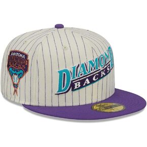 New Era Arizona Diamondbacks 59FIFTY Cooperstown Retro Jersery Script Pinstripe Fitted Cap, Hat