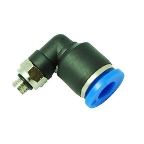 MTL 6-U10 Push to Connect L Shaped Elbow Male Fitting, 6 mm OD, 10-32 UNF (Pack of 10)