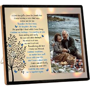 Memorial Picture Frame Gift, In Memory of Loved One Gifts, Memory Picture Frame for Loss Loved Ones Mother Father Grandma Grandpa Wife Husband, In Loving Memory Picture Frames, A Limb Has Fallen -B08