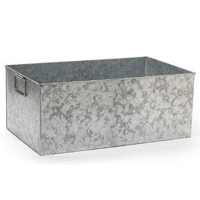 G.E.T. GT-2112-GG Galvanized Metal Iced Beverage Party Tub with Handles, 8.5 Gallon