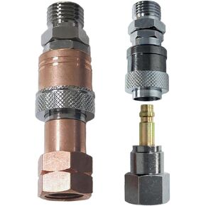 Upgraded Torch to Hose Quick Connect Set with Box, No Leak Tight Connection, Quick Release Coupling Set for Oxygen and Fuel Equipment