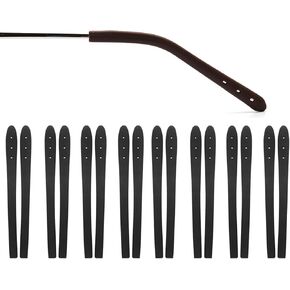 8 Pairs Eyeglass Temple End Tips Anti-Slip Soft Silicone Replacement Temple Tube Sleeve Glasses Retainers for Thin Metal Eyeglass Legs,Black