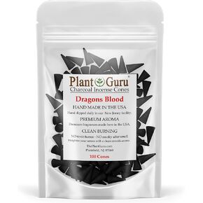 Dragons Blood Charcoal Incense Cones 1" TOPFLOW - 100 Pack Bulk - Natural Scented Cones Handmade Hand Dipped