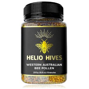 Helio Hives Bee Pollen Granules 8.8 Oz - Nature's Superfood, Superior Taste - Western Australia Pure Bee Pollen for Optimal Health