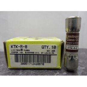 10 Pcs of KTK-R-8 KTK R 8 Amp Fuses 600 Volts Nib