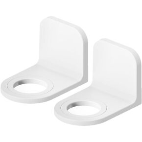 FOMIYES Wall Mounted Shelves Shower Bottle Rack Hook 2pcs Adhesive Wall Mounted Shampoo Dispenser Bottle Holder Hook Liquid Soap Hanger for Bathroom Kitchen Toilet Shower Accessories