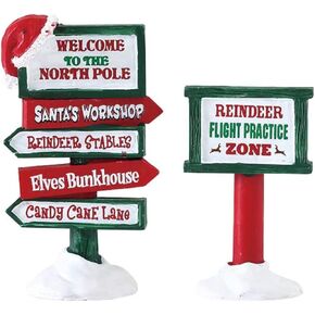 Lemax - North Pole Signs - Set Of 2