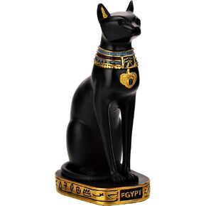 NileCart Egyptian Bastet Collectible Figurine Cat Goddess Statue - Made in Egypt (Small 3.5 inches Tall)