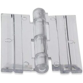 Source One Clear Acrylic Plexiglass Lucite Hinge, Pack of 10 (S1-10hinges)