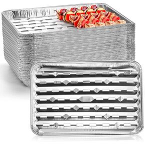 Yesland 30 Pack Disposable Aluminum Foil Pans - 13.4 x 9 x 1.1 Inch Food Containers, Aluminum Sheet Pans for Cooking, Baking, Heating, Storing, Meal Prep, Takeout