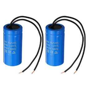 PATIKIL CD60 Run Capacitor, 2 Pack 300uF 250VAC 2 Wires 50/60Hz Motor Starting Capacitor for Air Compressor Motor Starts Running