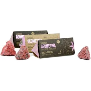 Sacred Geometry Smudge Triangles Incense. 100% Sustainable. Natural Air/Energy Purifying. Organic Vegan Formula. 3 Packs x 4/12 Triangles Count. (Roses/Frankincense)